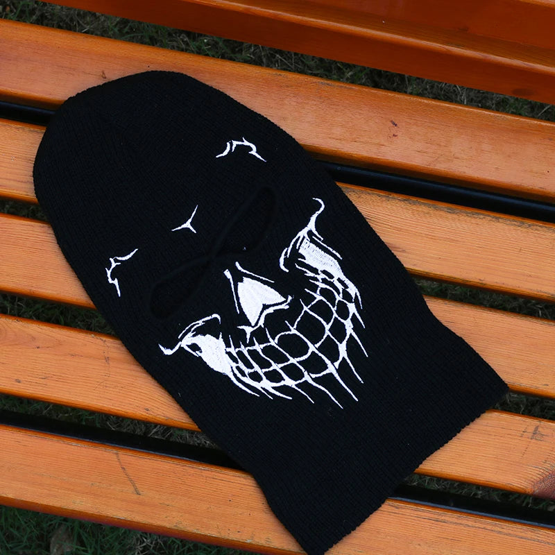 Skull Scratch Embroidery Balaclava Mask Hat Winter Mask Halloween Caps For Party Motorcycle Bicycle Ski Cycling cool Skull Masks