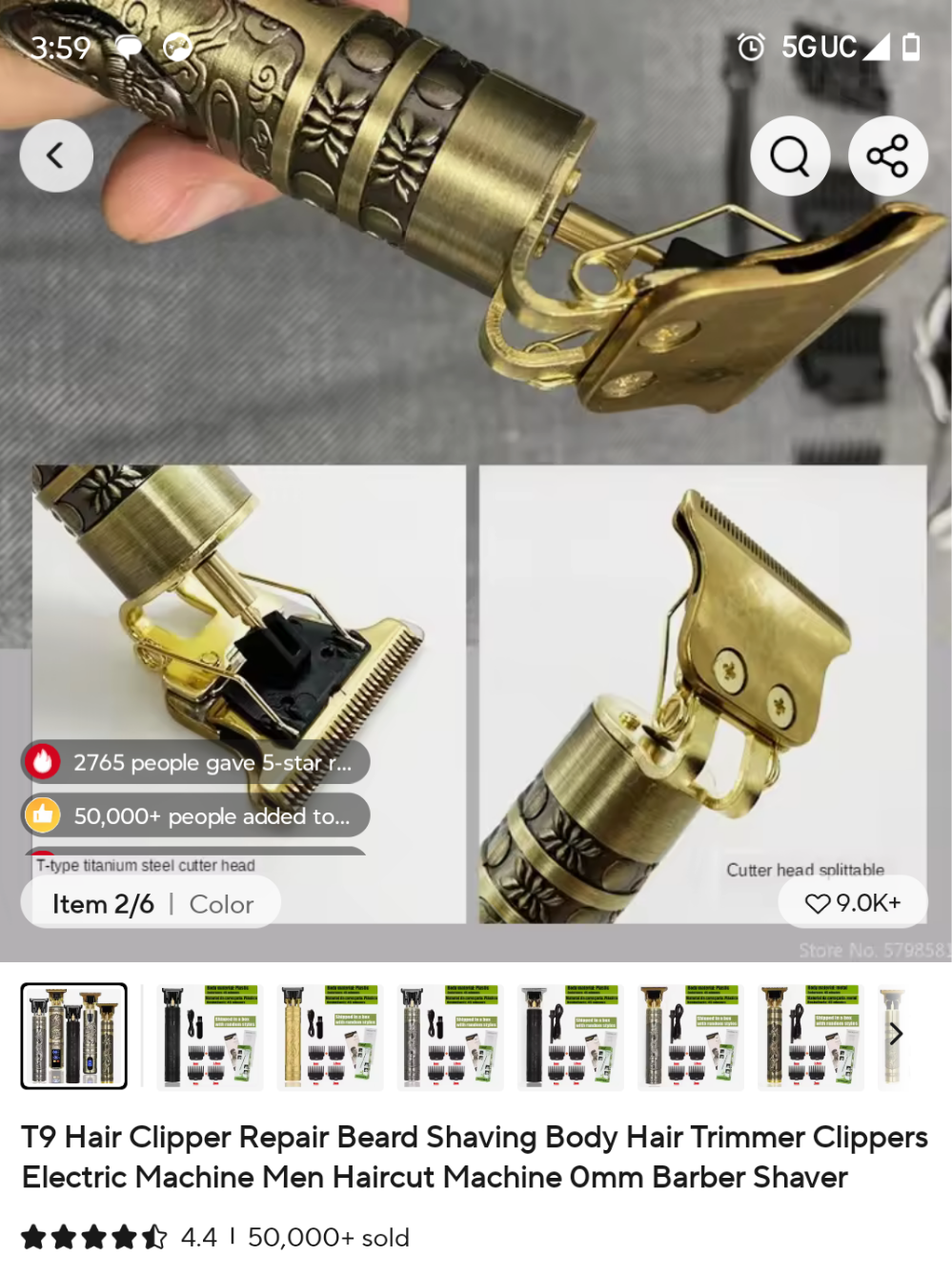 Golden trimmers