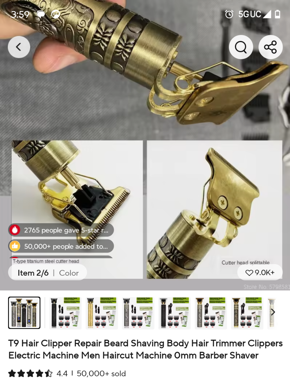 Golden trimmers