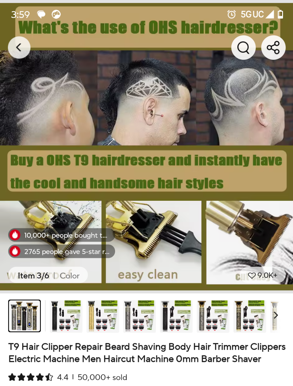Golden trimmers