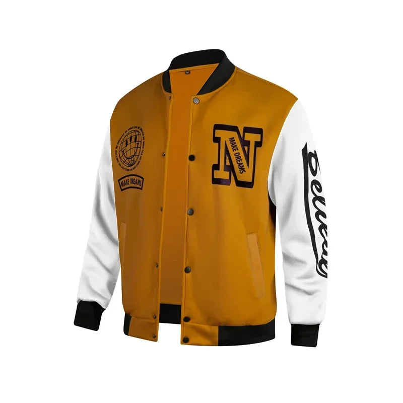 Spring Streetwear Baseball Jacket Men Hip Hop Varsity Jackets Mens Y2K Harajuku Baseball Uniform Coat Couple Patchwork Jackets