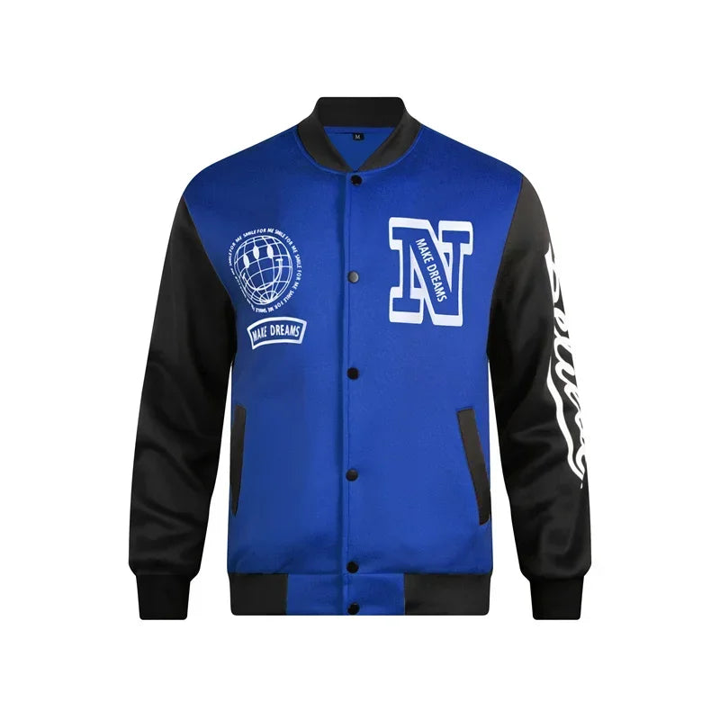 Spring Streetwear Baseball Jacket Men Hip Hop Varsity Jackets Mens Y2K Harajuku Baseball Uniform Coat Couple Patchwork Jackets